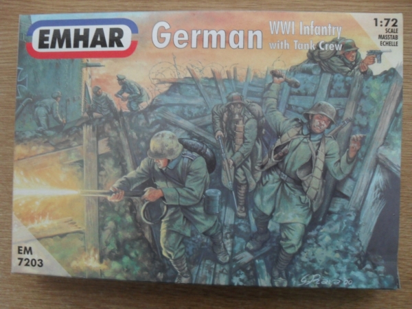EMHAR Military Model Kits 7203 WWI GERMAN INFANTRY WITH TANK CREW Model Figures